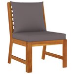 vidaXL Ensemble à manger de jardin avec coussins 11 Pièces bois d'acacia