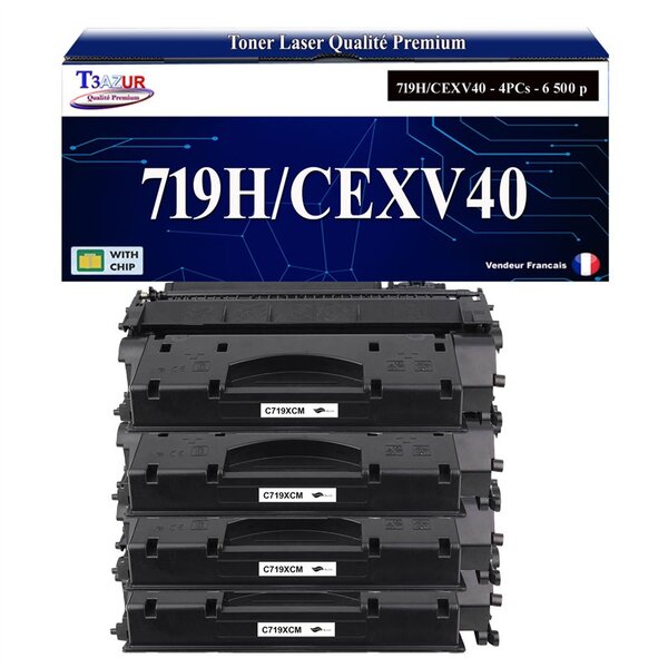 T3AZUR -4x Toners compatibles avec Canon 719H / CEXV40 pour Canon R1133  IR1133A  IR1133iF