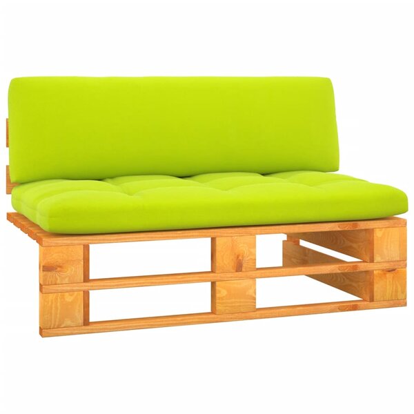 vidaXL Canapé central palette de jardin marron miel bois pin imprégné
