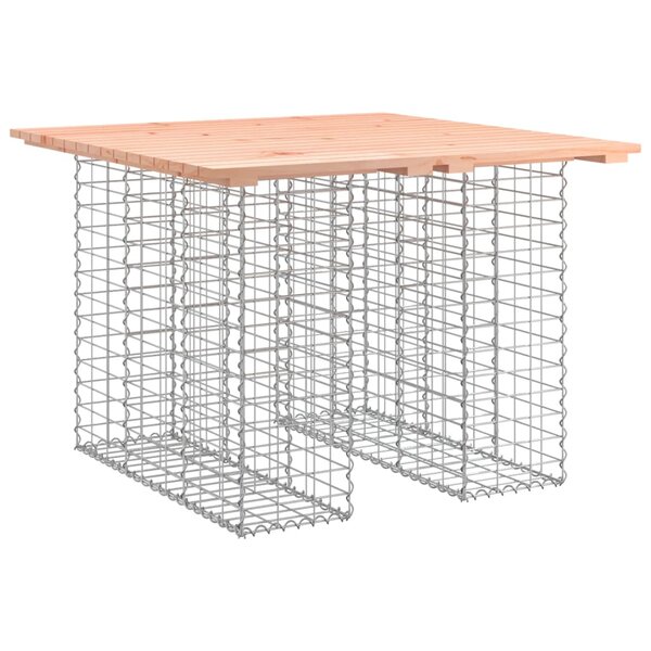 vidaXL Table de jardin Gabion Design 100x102x72 cm Bois massif Douglas