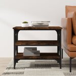 vidaXL Table d'appoint Chêne fumé 55x38x45 cm Bois d'ingénierie