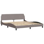 vidaXL Cadre de lit sans matelas taupe 180x200 cm tissu