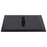 vidaXL Pomme de douche pluie Acier inoxydable 40x40 cm Carrée Noir