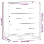 vidaXL Buffet chêne sonoma 68x35x76 cm bois d'ingénierie et métal