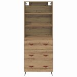 vidaXL Haut Armoire avec tiroir Chêne artisanal 69 5 x 34 x 180 cm
