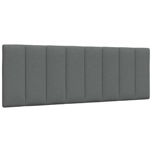 vidaXL Coussin de tête de lit Hanko gris foncé 140 cm tissu
