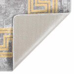 vidaXL Tapis lavable antidérapant 190x300 cm gris