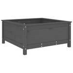 vidaXL Jardinière gris 82 5x82 5x39 cm bois massif de pin
