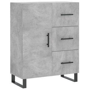 vidaXL Buffet gris béton 69 5x34x90 cm bois d'ingénierie