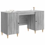 vidaXL Bureau Sonoma gris 142 5 x 50 x 75 cm Bois d'ingénierie