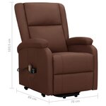 Vidaxl fauteuil de massage marron similicuir