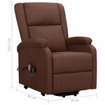 vidaXL Fauteuil de massage Marron Similicuir