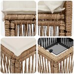 vidaXL Ensemble de canapé de jardin 12 Pièces Beige polyrotin