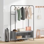 vidaXL Porte-vêtements avec étagères gris sonoma 100x44x160 cm