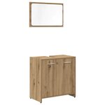 vidaXL Ensemble de meubles salle de bain 3 Pièces bois d'ingénierie