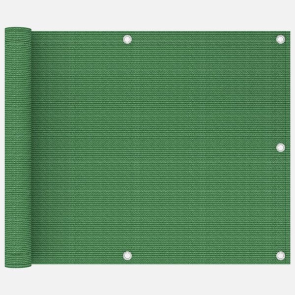 vidaXL Écran de balcon Vert clair 75x600 cm PEHD