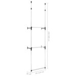 vidaXL Système de garde-robe télescopique avec barres Aluminium