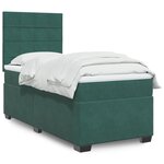 vidaXL Sommier à lattes de lit avec matelas Vert foncé 90x200 cm