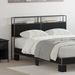 vidaXL Tête de lit de rangement Chêne Noir 160 cm Bois d'ingénierie