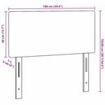 Tête de lit vidaXL Design Simple Gris Clair 100 cm en Tissu Corde
