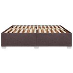 vidaXL Cadre de lit sans matelas marron foncé 200x200 cm tissu