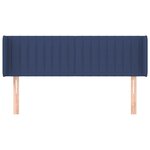 vidaXL Tête de lit avec oreilles Bleu 147x16x78/88 cm Tissu