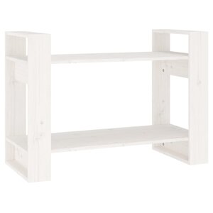 vidaXL Bibliothèque/Séparateur de pièce Blanc 80x35x56 5 cm Pin solide