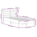 vidaXL Cadre de lit sans matelas blanc 100x200 cm bois de pin massif