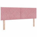 vidaXL Tête de Lit LED avec des lumières à LED Rose 160 cm Velours