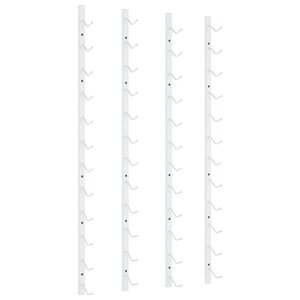 vidaXL Casier à vin mural pour 12 bouteilles 2 Pièces Blanc Fer