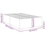 vidaXL Cadre de lit Bleu 120 x 200 cm Tissu