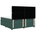 vidaXL Sommier à lattes de lit et matelas Vert foncé 200x200cm Velours