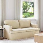 vidaXL Canapé Crème 142 x 80 x 85 cm tissu