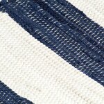 vidaXL Napperons 4 Pièces Chindi Bande Bleu et blanc 30 x 45 cm
