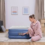 Bestway Matelas pneumatique Tritech 1 place 191x97x46 cm Bleu et gris