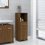 vidaXL Armoire de bain Chêne marron 30x30x95 cm Bois d'ingénierie