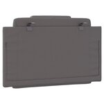 vidaXL Coussin de tête de lit gris 80 cm similicuir