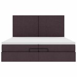 VidaXL Cadre de lit ottoman avec matelas marron foncé 200x200 cm tissu