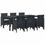 vidaXL Ensemble de salle à manger pour jardin 7 Pièces Anthracite