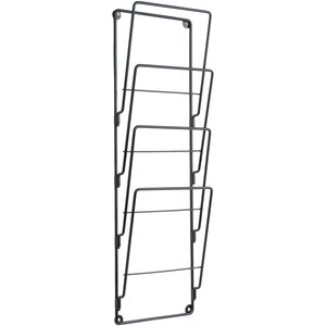 Porte revue mural 4 compartiments métal mag