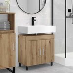 vidaXL Unité de vanité de salle de bain Chêne artisanal