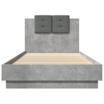 vidaXL Cadre de lit sans matelas gris béton 100x200 cm