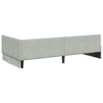 vidaXL Cadre de lit d'angle avec matelas 2 Pièces Gris clair Velours