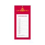 Calendrier Bloc Mensuel Mural 2024 - 16x33.5cm Skytos - Couleur aléatoire*