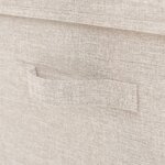 vidaXL Boîtes de rangement empilables 3 Pièces Tissu Crème