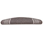 vidaXL Tapis d'escalier auto-adhésifs 15 Pièces Marron 65 x 21 x 4 cm