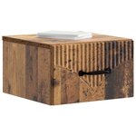 vidaXL Cabinet de chevet mural 2 Pièces Bois ancien 34 5 x 33 x 20 cm