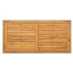 vidaXL Table de jardin Beige 123x60x74 cm Résine tressée bois massif