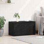 Coffre de rangement vidaXL Noir Chêne 84x42x46 cm en bois d'ingénierie