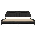 vidaXL Cadre de lit Viana avec LED sans matelas noir 200x200 cm